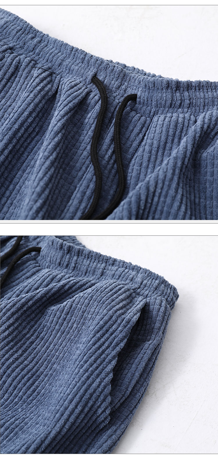 Training Pants — Corduroy Drawcord — detail view
