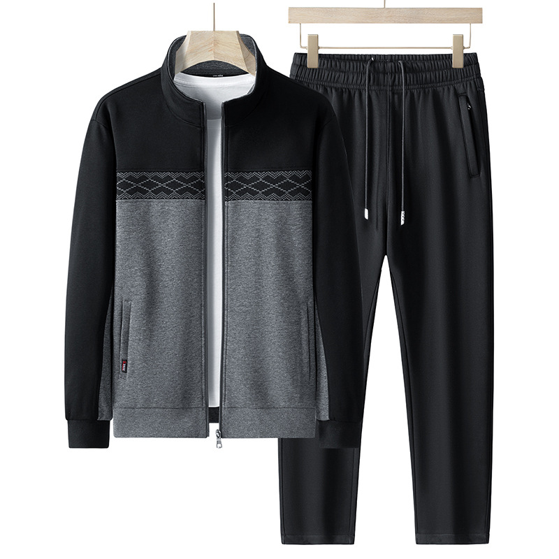 Zip-front training top and coordinating pants